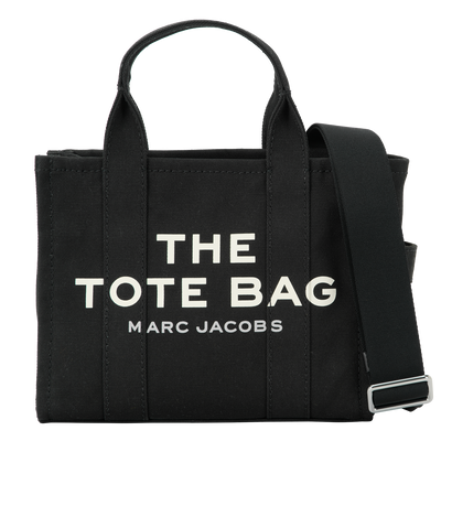 Small Tote, &pound;90, Handbags, Black, Canvas, Front view